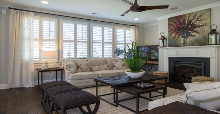 Plantation Shutters in Destin Living Room